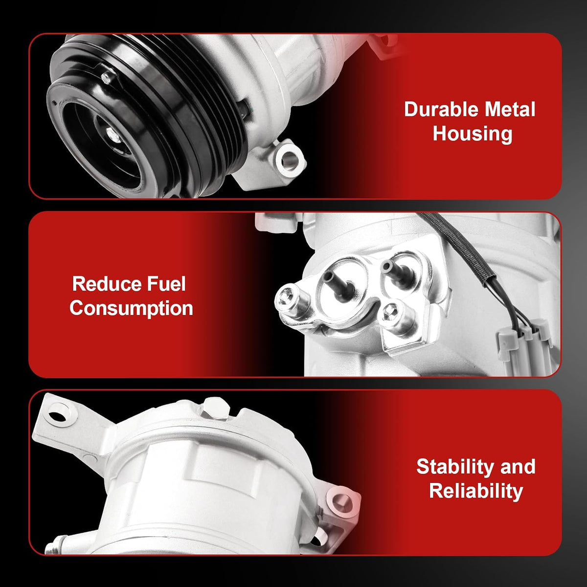 AC Compressor Fits for 2001-2013 Silverado 1500, 2001-2013 Sierra 1500