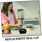 2pcs Blender Lid Replacement for 2l Square Jar Black Plastic