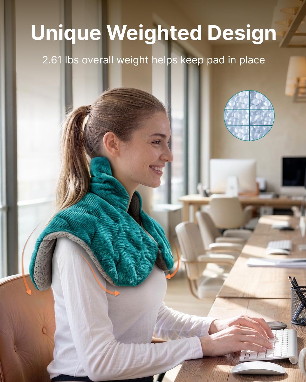 Graphene-Infused Heating Pad for Neck Shoulders Back, Christmas Gift