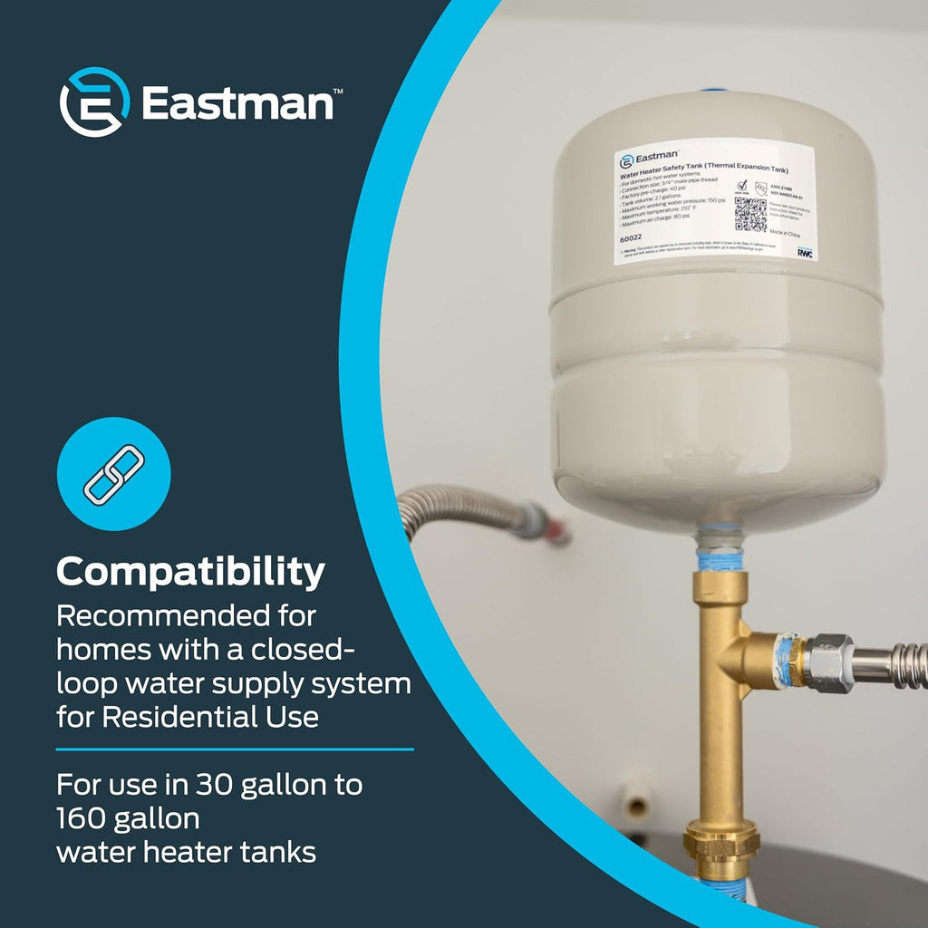 Thermal Expansion Tank, 4.5 gal, 3/4 in MIP Connection, 60023