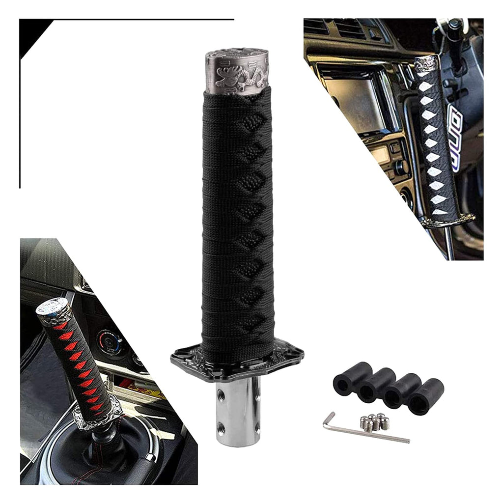 RYANSTAR Katana Shift Knob Samurai Sword Design 4 Adapters Black