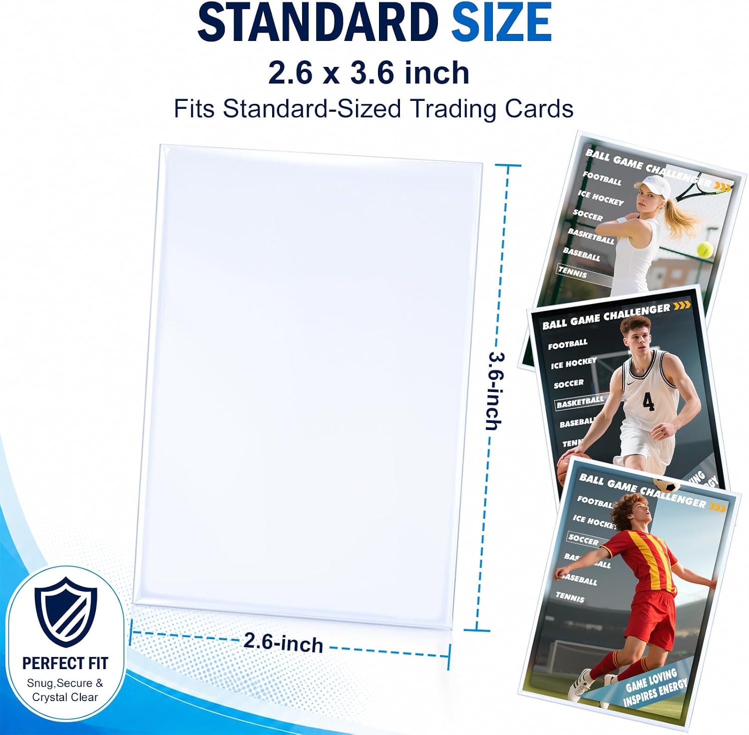 1000 Counts Card Sleeves Top Loaders for Trading Cards, Penny Soft Sleeves Baseball Card Sleeves Protectors Fit for