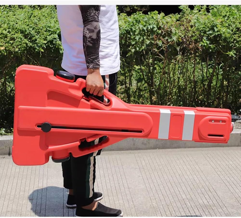 Expandable Plastic Barricade, Retractable Traffic Fence Flexible Crowd Control Barriers Guard Easily Assembled Safety