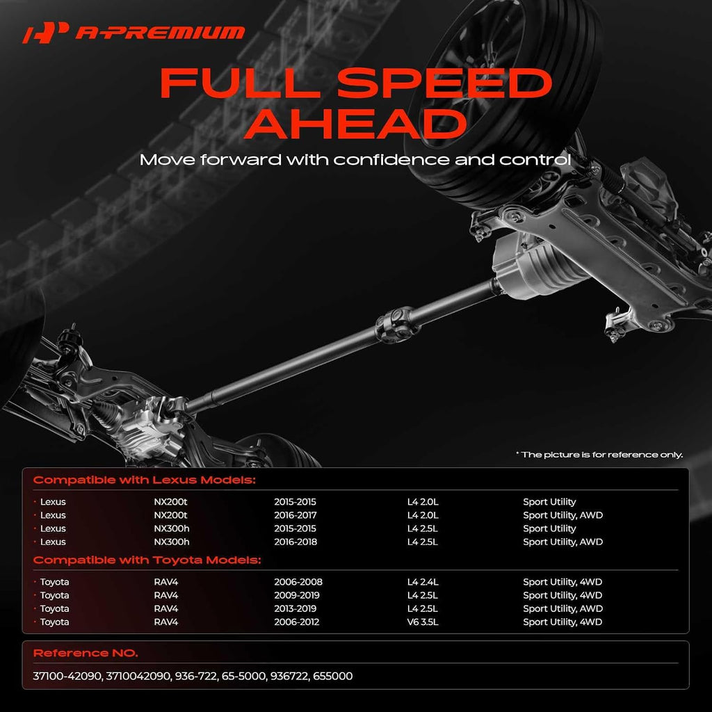 A-Premium Rear Drive Shaft Assembly Compatible with Toyota, Lexus