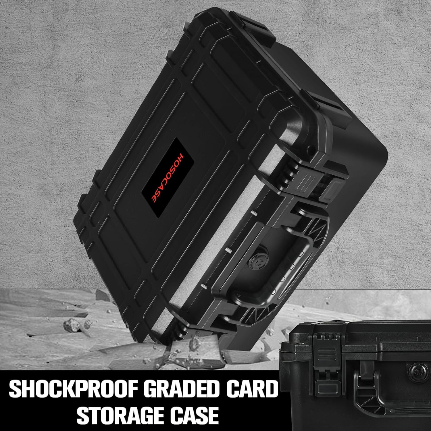 Graded Card Case Storage Box: Fits Toploader Trading Sport Maggnetic Cards | Waterproof with Adjustable 6 Foam