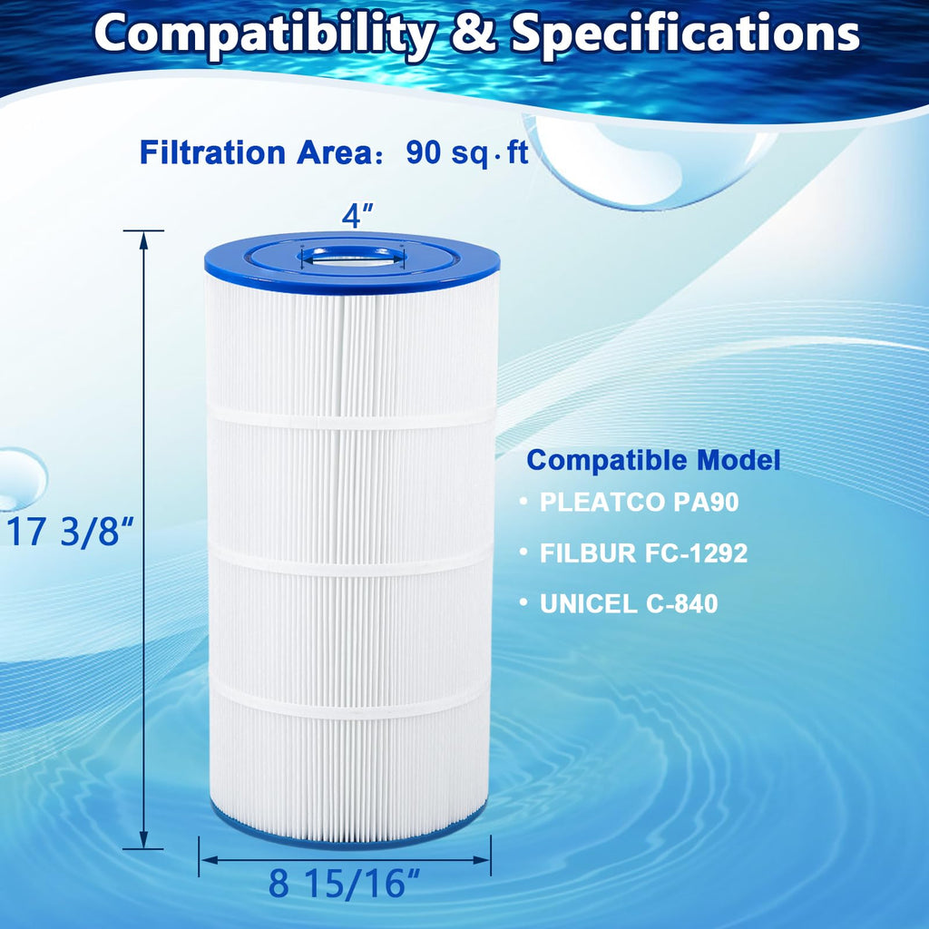 Pool Filter Cartridge Compatible with Hayward Star-Clear CX900RE