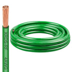 4 AWG THHN Stranded Bare Copper Wire 10FT Green Grounding Wire, Electrical Wire, 600V Rated Building Wire, Ideal for Panel Wiring, Grounding, Lighting Circuits, Control Systems