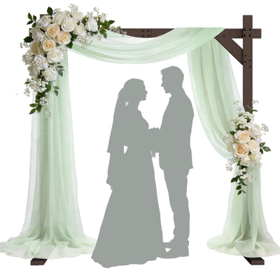 7.48FT Wooden Wedding Arches, Square Wood Arch for Ceremony, Wedding Arbor Backdrop Stand for Proposal Wedding Party