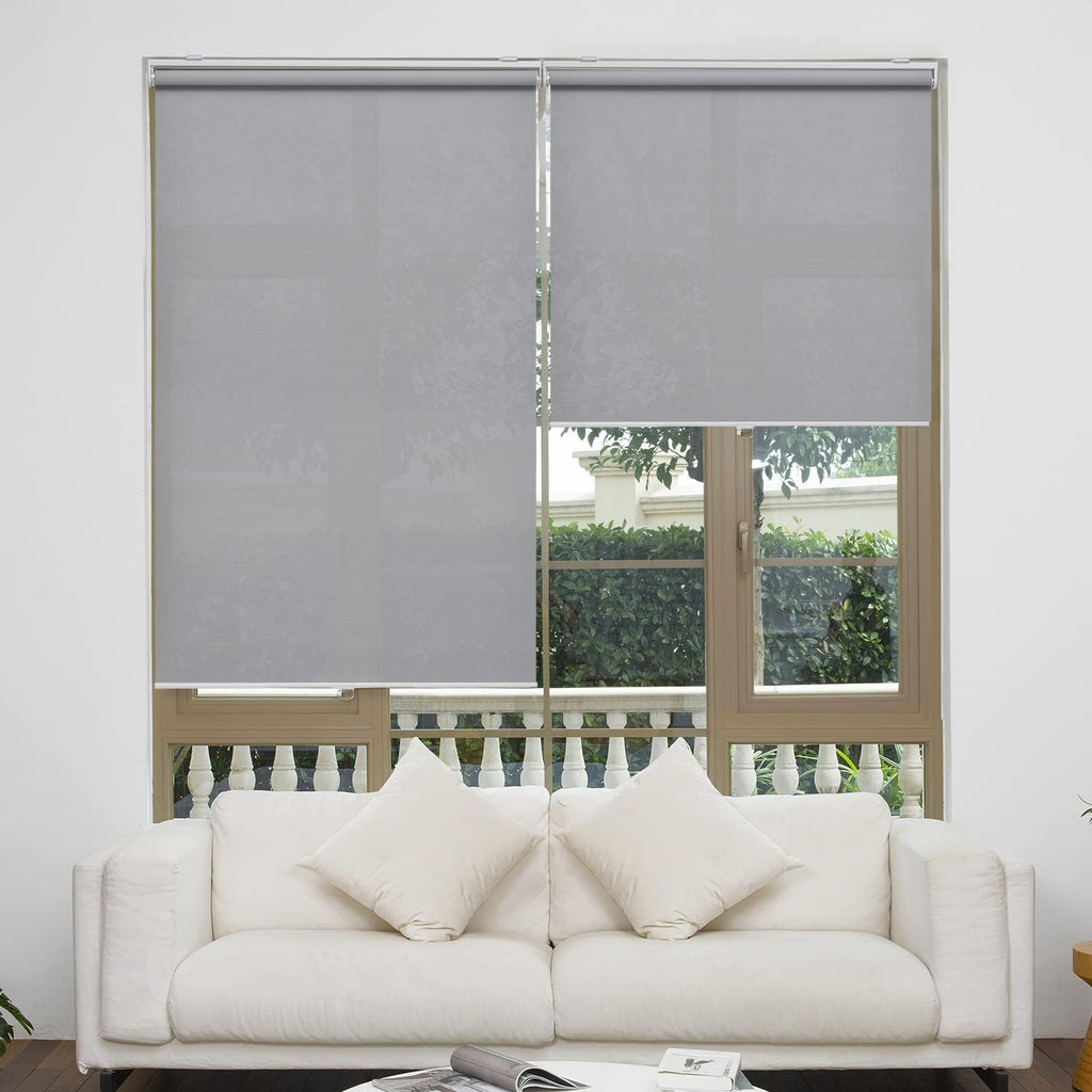 Light Filtering Roller Shades for Indoor Windows, 59" W x 72" H, Grey