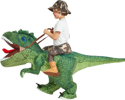 Halloween Inflatable Dinosaur Costume Kids,Blow Up T Rex Suit Boys Girls