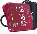 Blood Pressure Monitor Rechargeable Upper Arm, Large Screen, Red