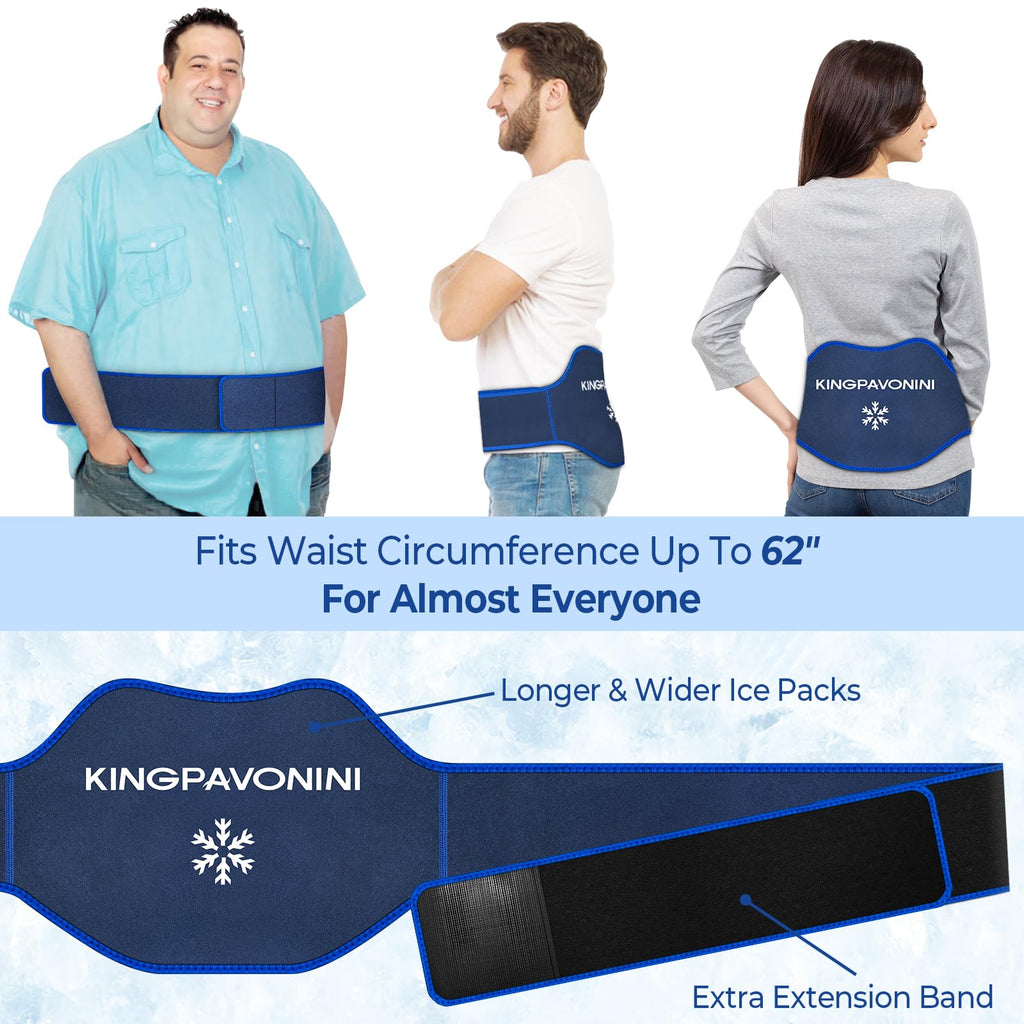 Extra Large Ice Pack for Back Pain Relief, 1 Gel Pack, Blue