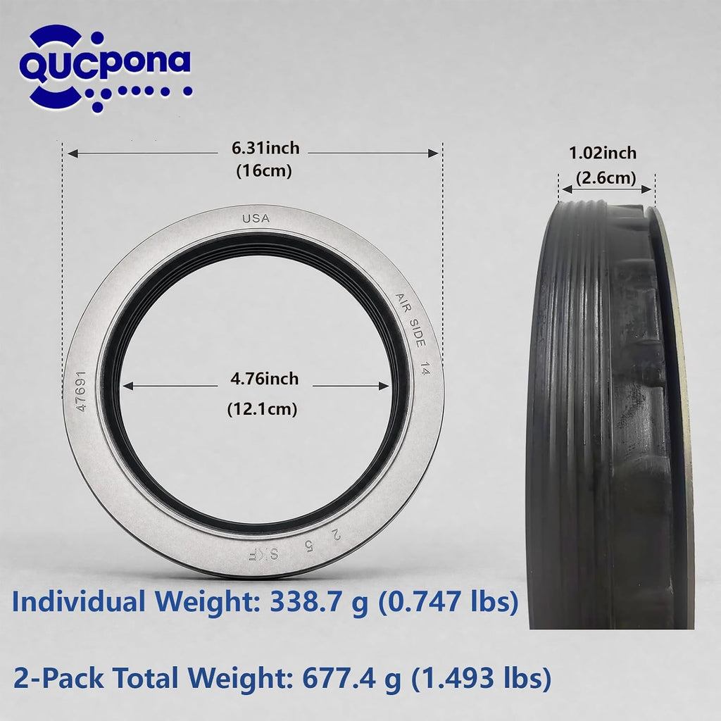 2-Pack QUCpona 47691 Wheel Seal