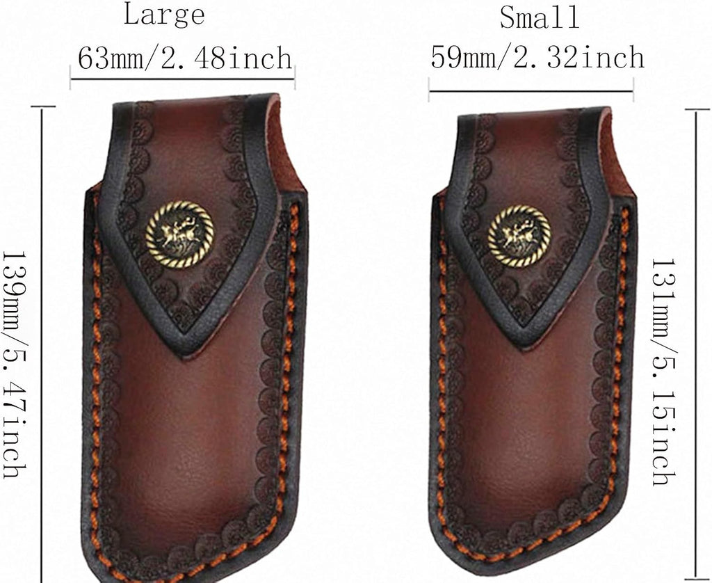 Shop Knife Sheaths, 5.1" Pocket Knife Sheath for Belt, Leather Knife Sheath for Belt, Pocket Knife Holder, Leather