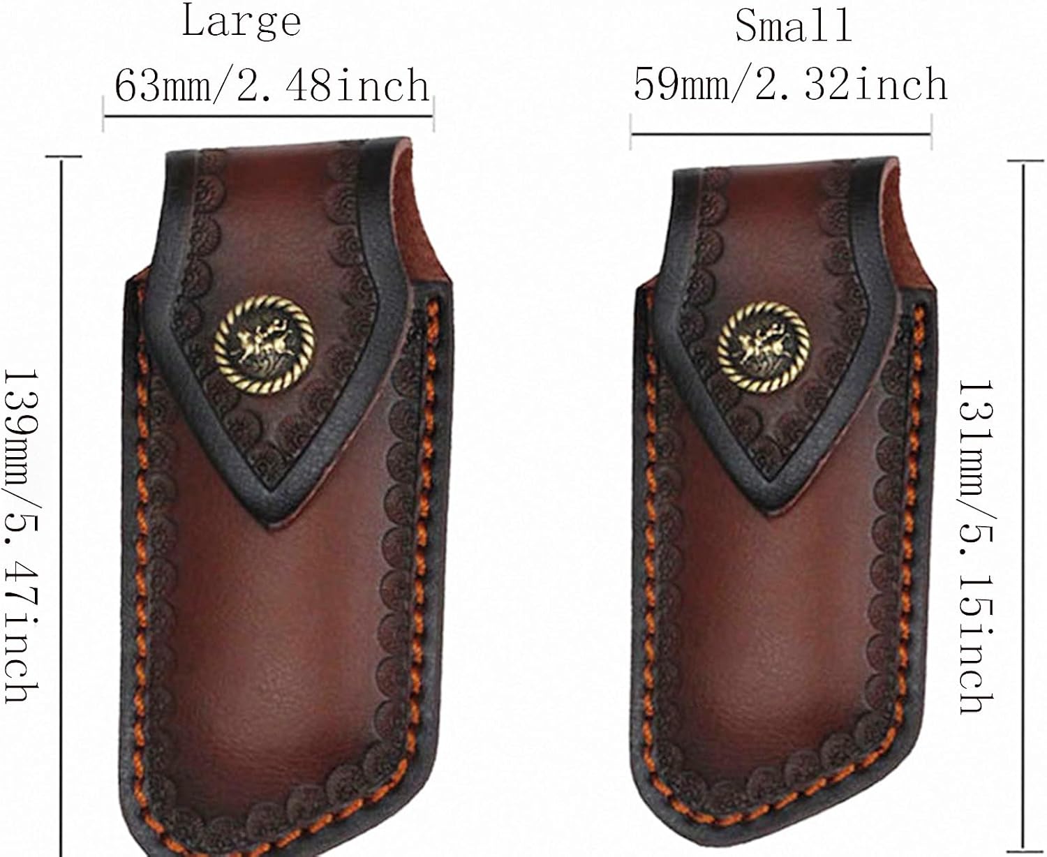 Shop Knife Sheaths, 5.1" Pocket Knife Sheath for Belt, Leather Knife Sheath for Belt, Pocket Knife Holder, Leather