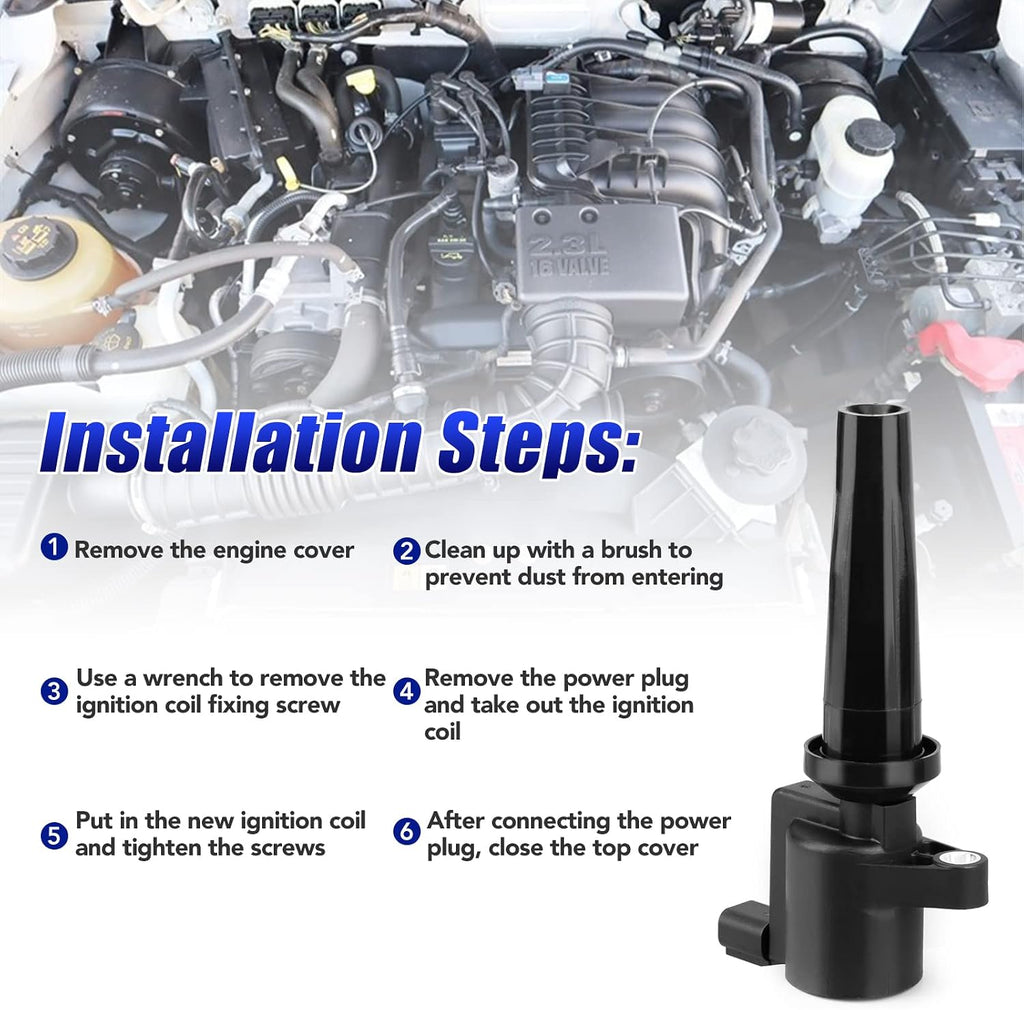 Set of 4 Ignition Coil Pack and Spark Plugs Fits for Ford Fusion Escape C-Max Transit Connect Lincoln MKZ Mercury