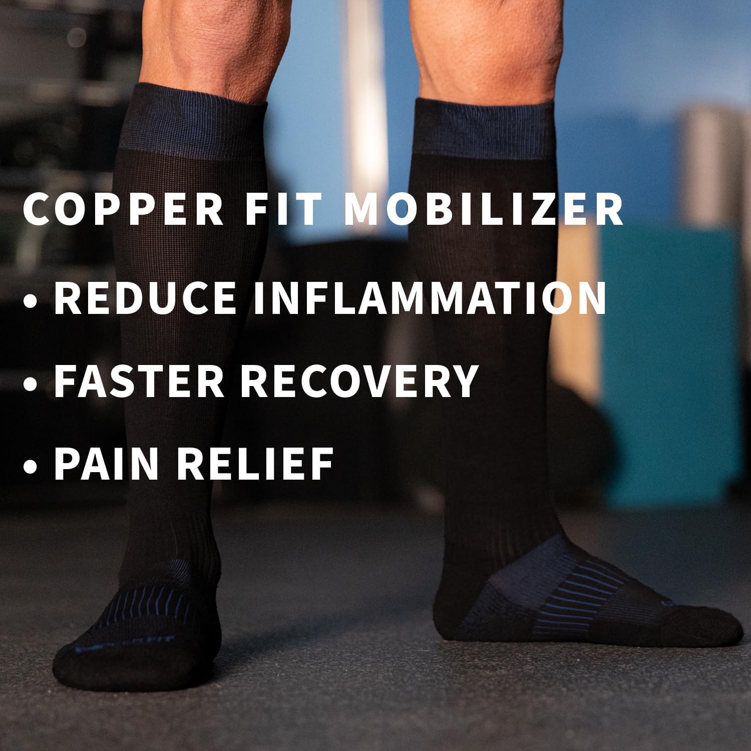 Mobilizer Compression Socks Easy On & Off Improves Circulation, Reduces Swelling for Men & Women, Work & Running