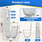 50 Pack 2 Inch J Hooks for Cabling, Galvanized Steel Cable Supports