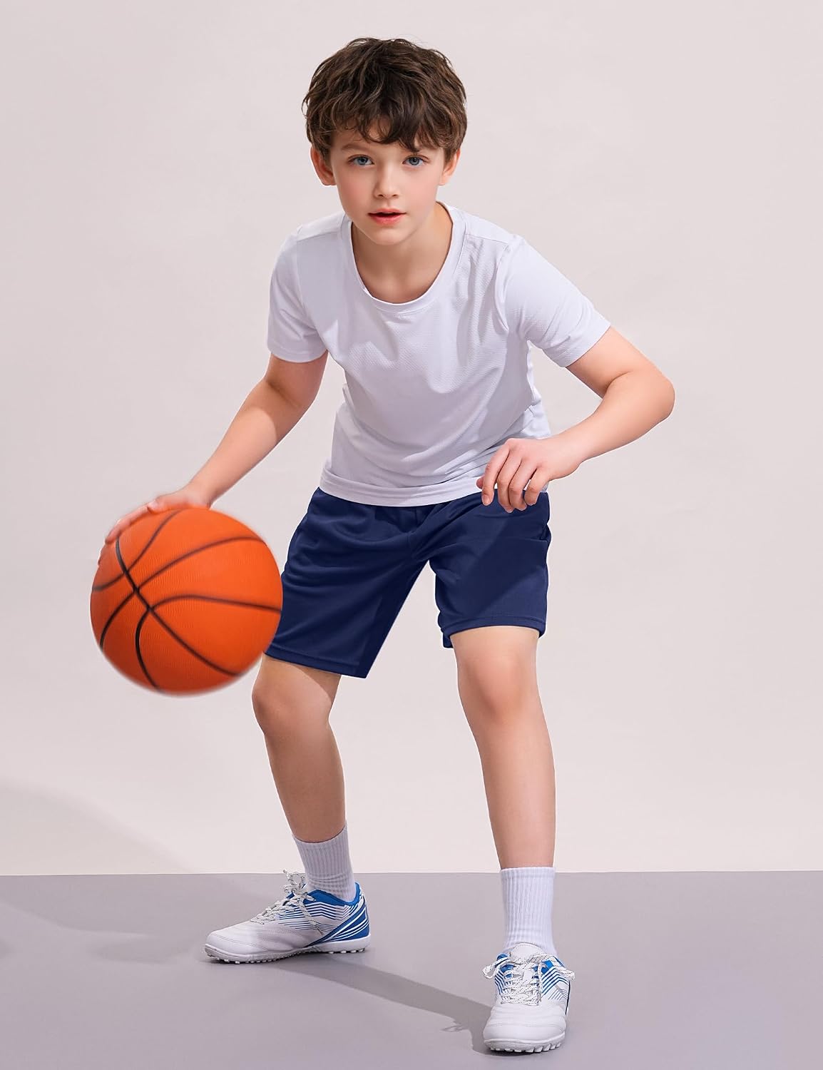 Boys Athletic Shorts Youth Quick Dry Soccer Basketball Running Gym | Mesh Lightweight Moisture Wicking Boys Shorts