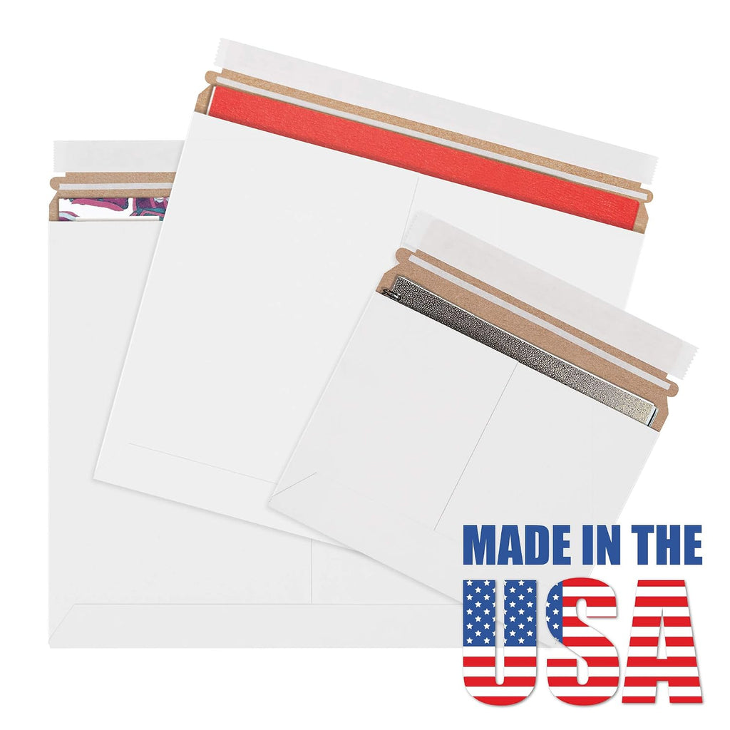 12 1/4 x 9 3/4" White Stayflats Lite Mailers