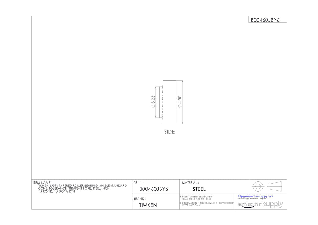 Timken Tapered Roller Bearing Cone - 65390
