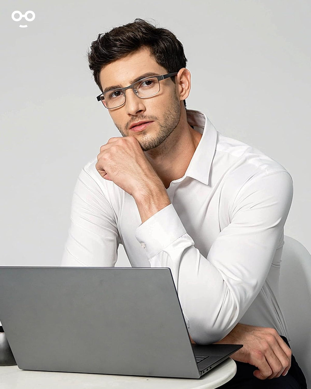 5PCS Reading Glasses Men 2.00 Blue Light Blocking Readers | Lightweight metal thin frame for computer work and reading