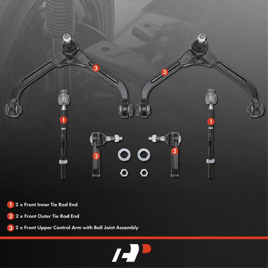 A-Premium 6Pcs Suspension Kit, Front Upper Control Arm