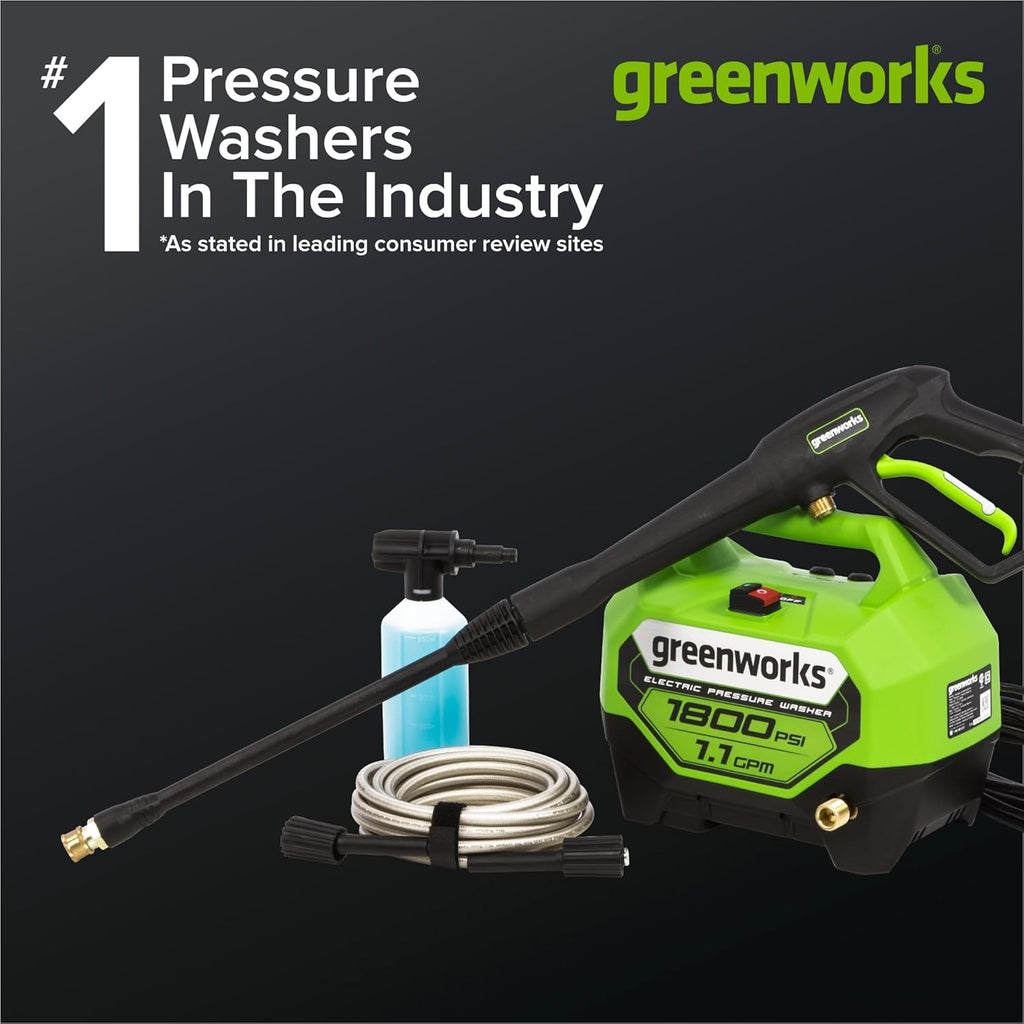 1800 PSI (1.1 GPM) Electric Pressure Washer PWMA Certified