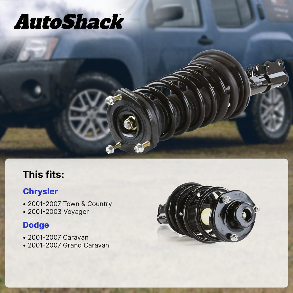 AutoShack Front Complete Strut Assembly with Coil Spring, 1pc