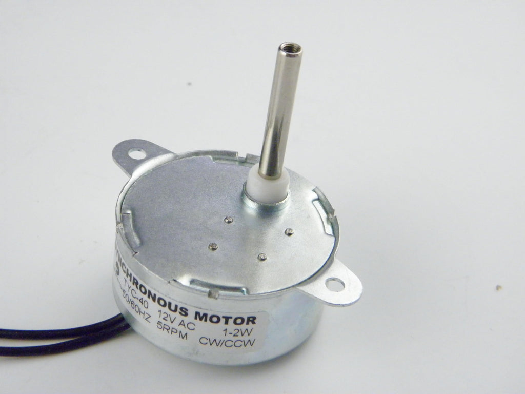 CHANCS TYC40 12V AC 5RPM Shaft 33mm Synchronous Motor with Power Supply - Input 110V Output AC 12V for Christmas Decoration