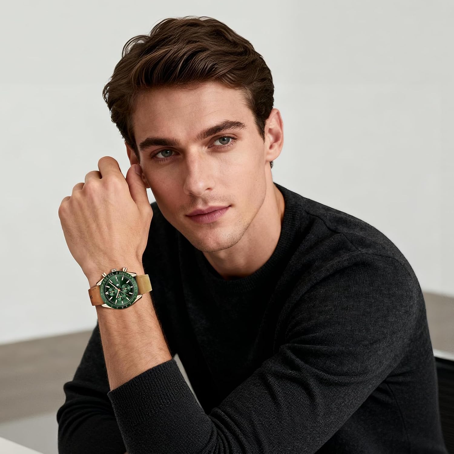 Watch for Men Analog Quartz Chronograph Waterproof Luminous Designer Mens Wrist Watches Business Work Sport Casual