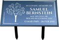 Personalized Black Granite Headstone, Tombstone 12x6 & 24x12 Memorial Grave Marker with Metal Stand, Graveyard Sign