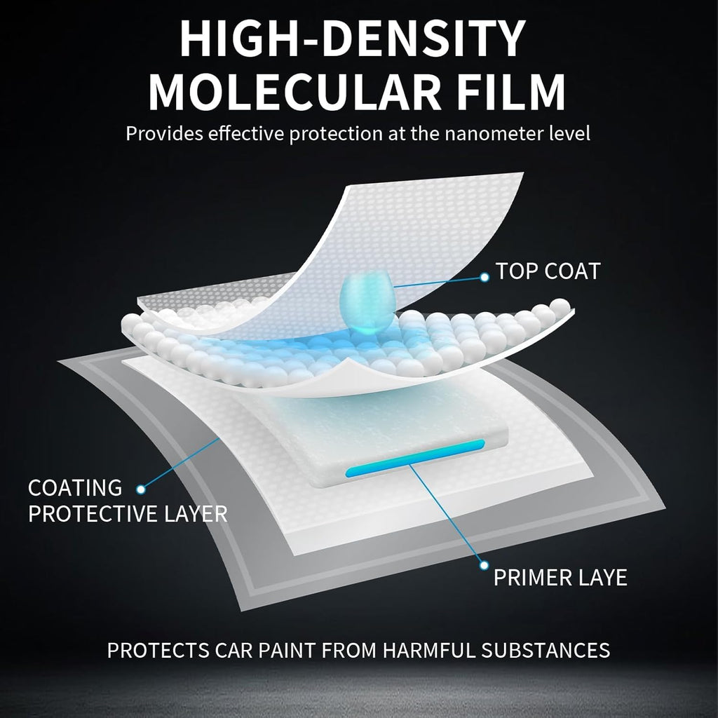 Ceramic Coating Spray (2 Pack), Hydrophobic Car Wax for High Gloss Paint Protection, Water Beading Sealant and Quick
