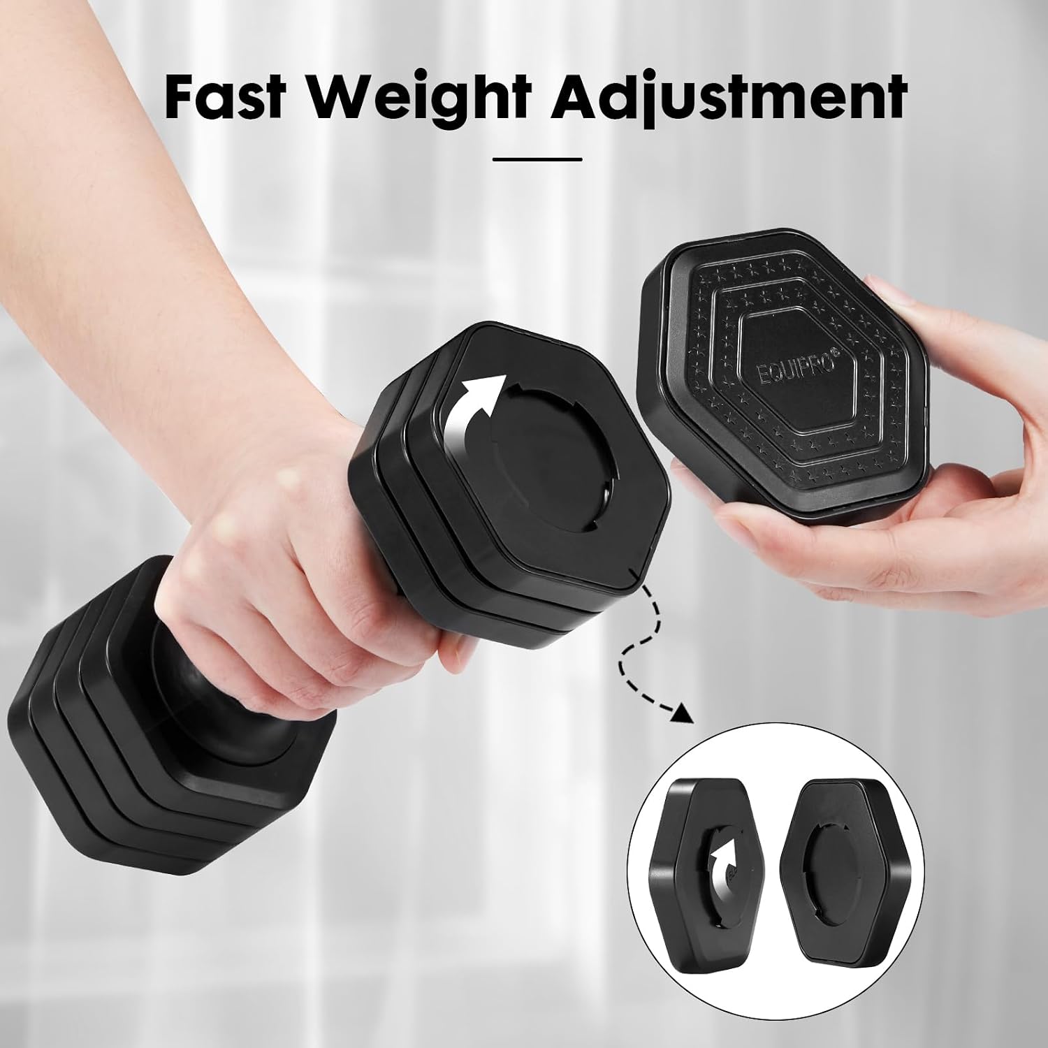 Adjustable Dumbbell Set, 4 in 1 Free Weights Dumbbells Set for Women, Weights for Women at Home, 2lb 3lb 4lb 5lb with