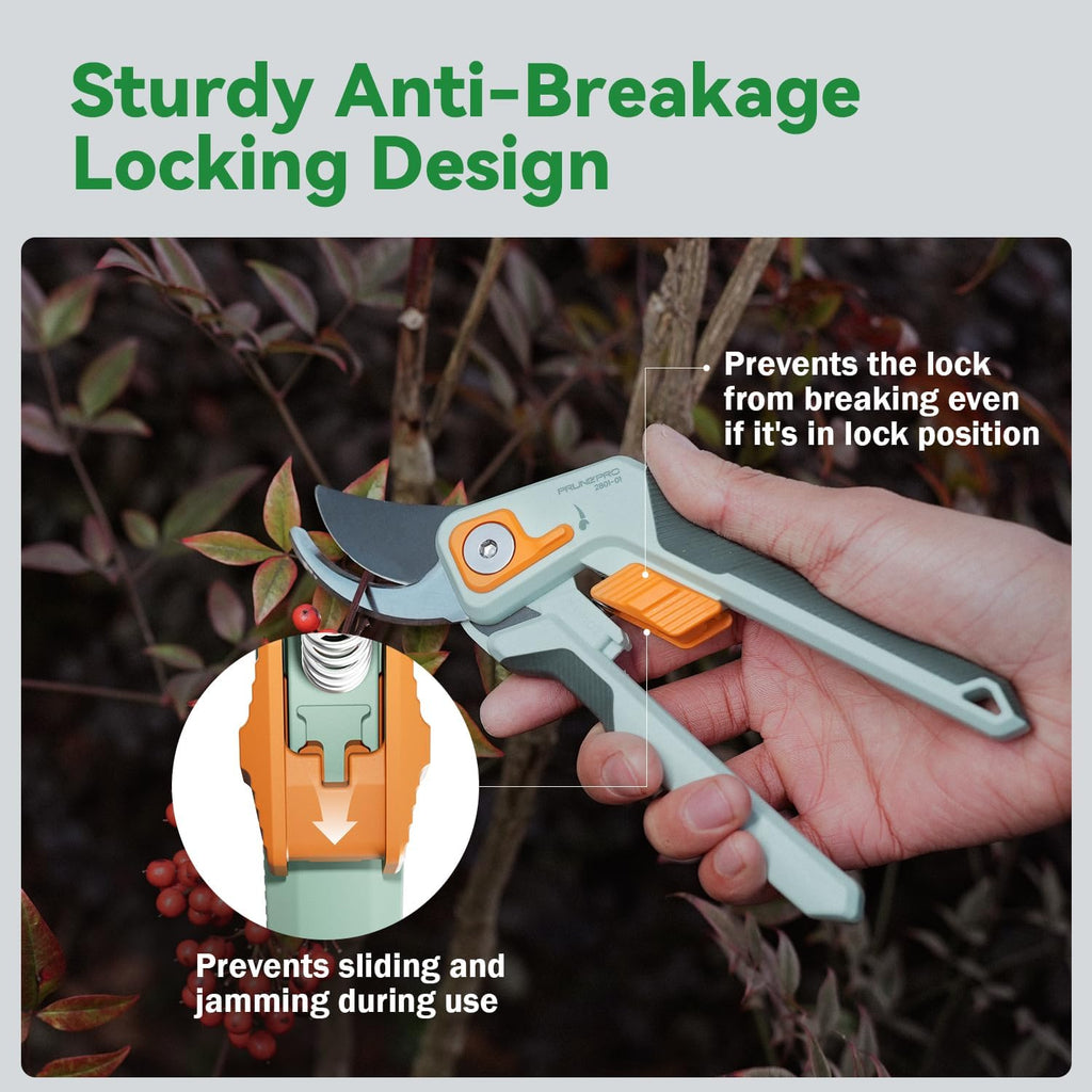 Pruning Shears for Gardening Professional Bypass Hand Pruner Up to 1 Inch Cut Capacity Sharp Stainless Steel Blade