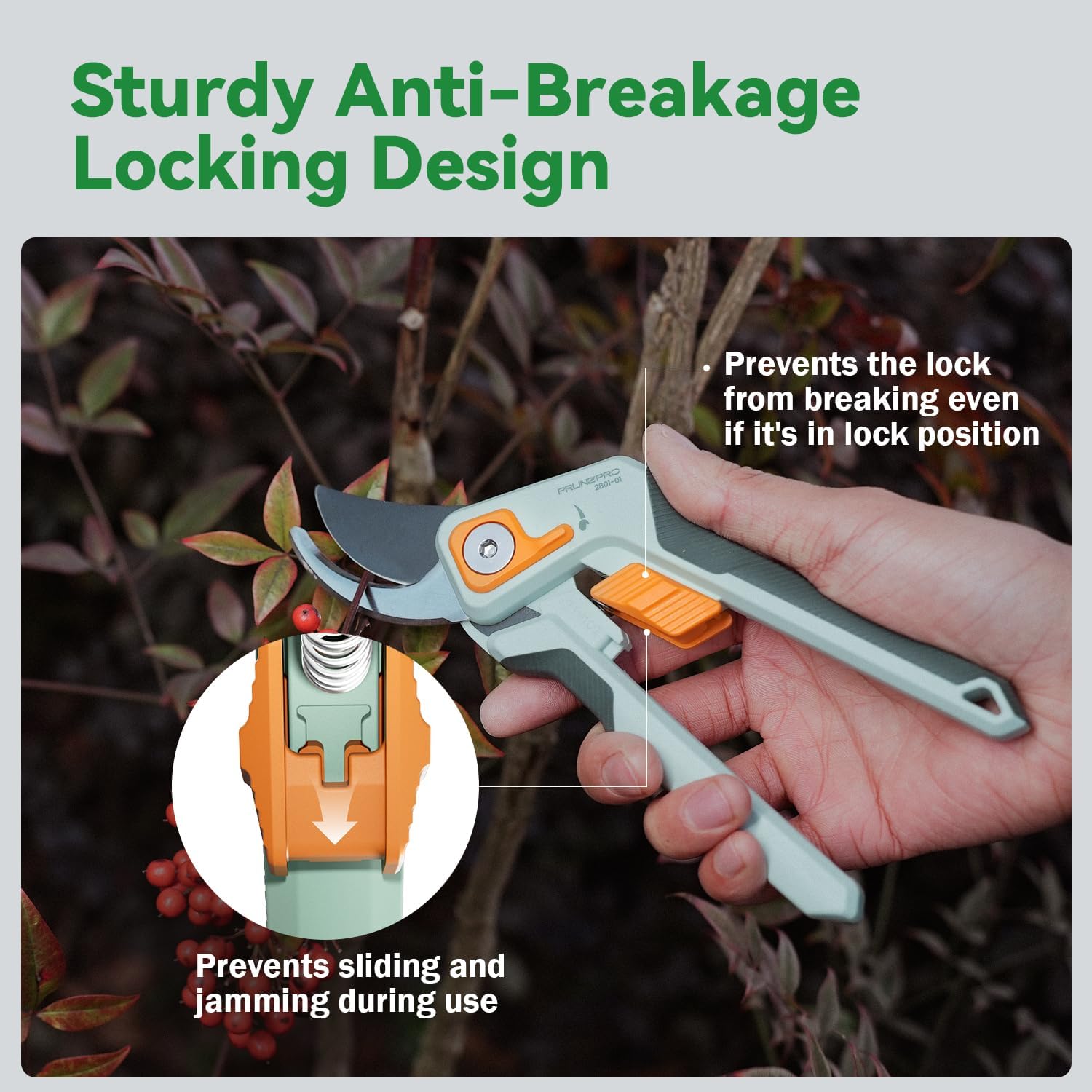 Pruning Shears for Gardening Professional Bypass Hand Pruner Up to 1 Inch Cut Capacity Sharp Stainless Steel Blade