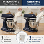 Pouring Chute Attachment compatible with KitchenAid Artisan Stand Mixer