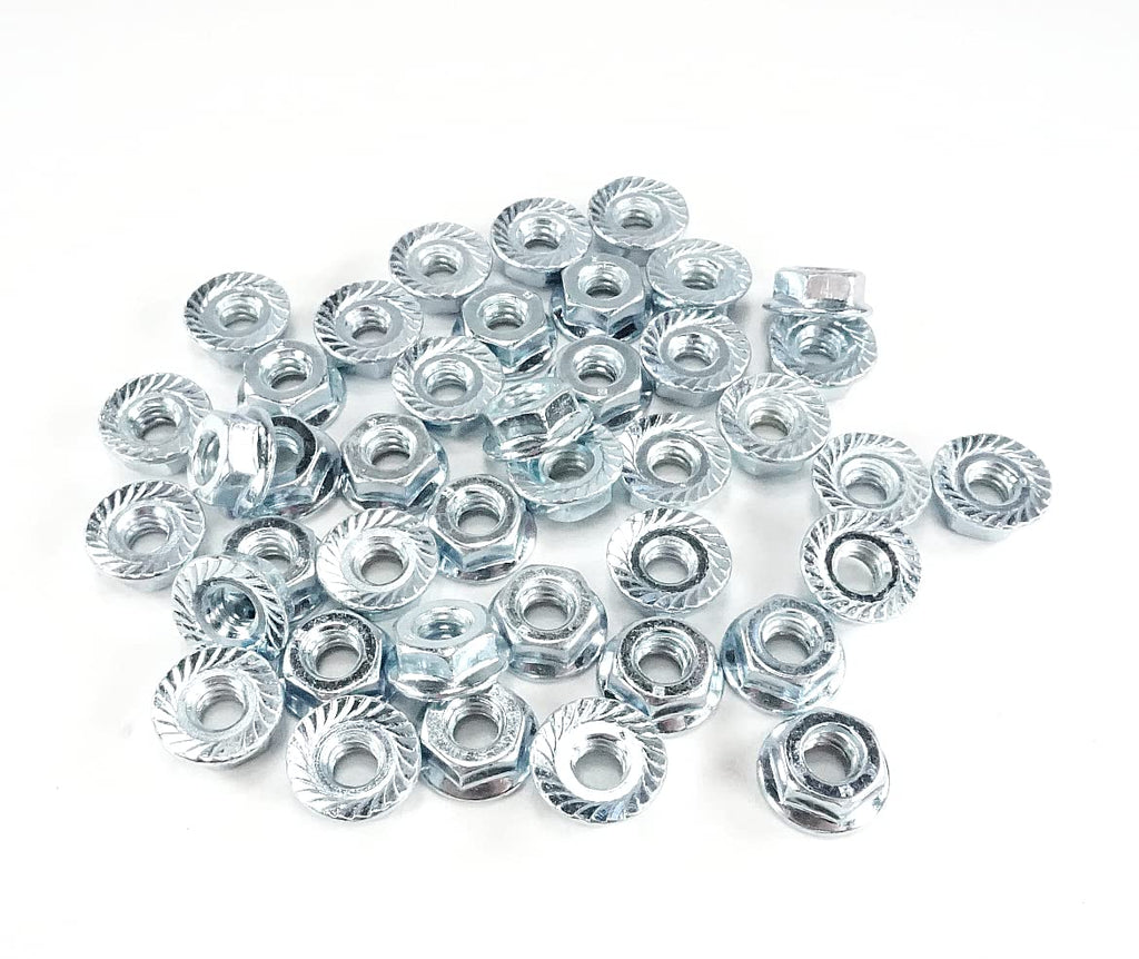 BCP Fasteners 1/4-20 Zinc-Plated Serrated Flange Hex Lock Nuts, 50 Pack