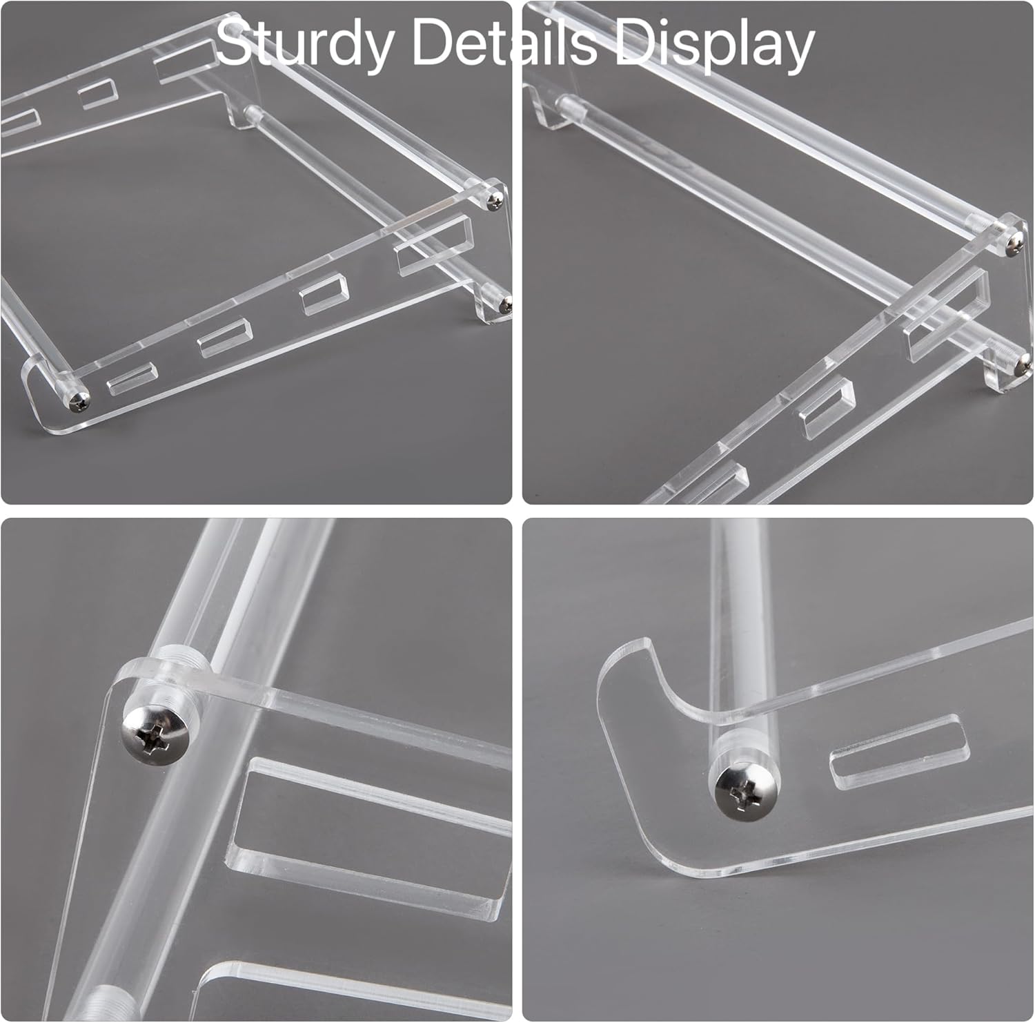 Acrylic Laptop Stand for Desk, Clear Ventilated Computer Stand Holder for Desk, Ergonomic Acrylic Sturdy Laptop Riser