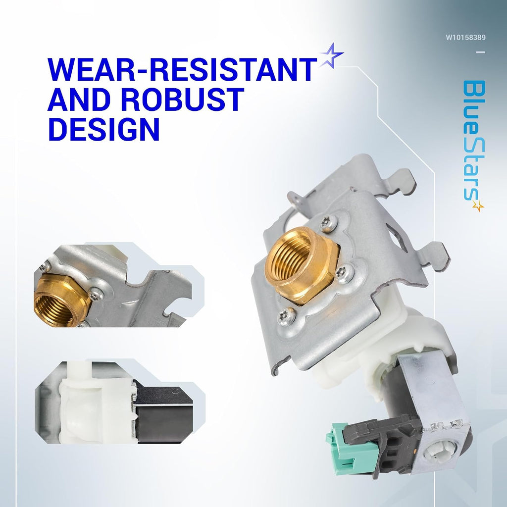 BlueStars W10158389 Dishwasher Water Inlet Valve Replacement