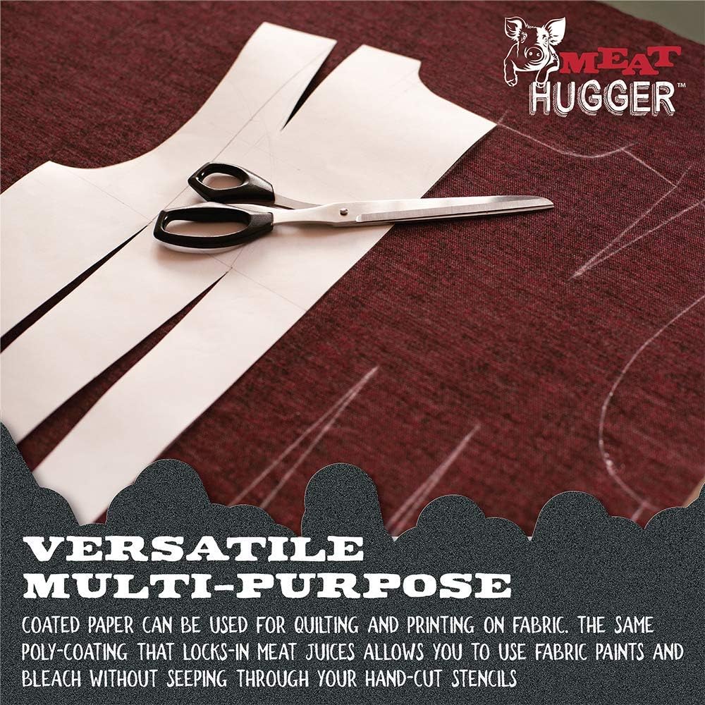 White Freezer Paper Roll - Poly Coated Moisture Resistant Freezer Paper for Meat Wrapping - Burn Resistant - 18 inch