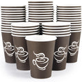 240 Pack 12 oz Paper Cups, Brown Disposable Hot Coffee Cups