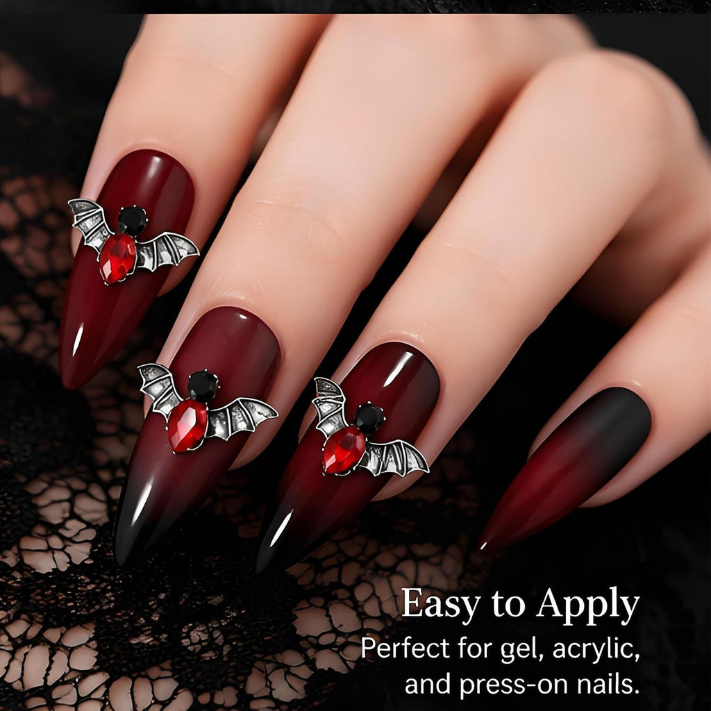 Halloween 3D Bat Spider Nail Art Charms Rhinestones 20 Pcs