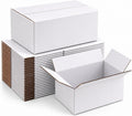 12x8x6 White Shipping Boxes, 25 Pack