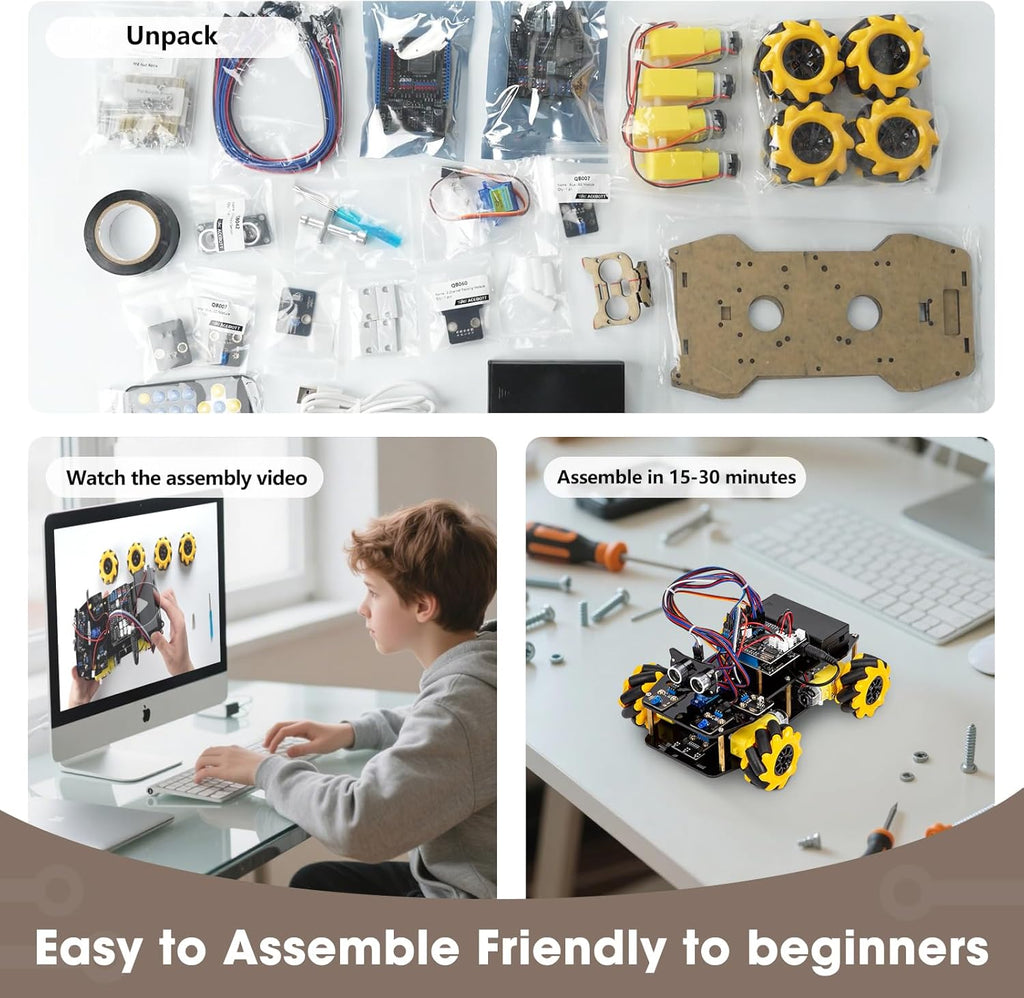 Robot Kit, Robotics for Kids Ages 8-12 12-16, STEM Toys for Boys with Remote & App Control, Arduino & Scratch