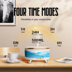 500ML Large Capacity Essential Oil Diffuser, Ultrasonic Aromatherapy Diffuser with 7 Color LED Lights with Remote