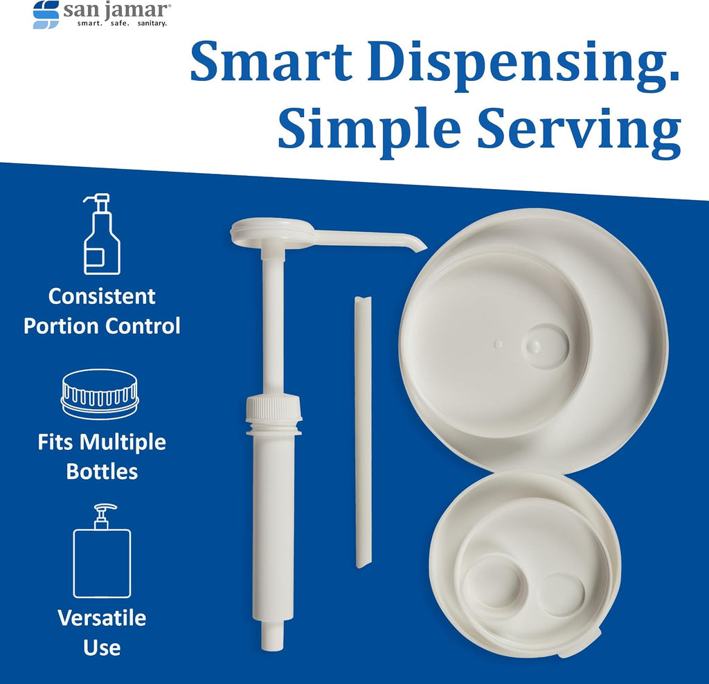 P7310 Economy Condiment Syrup Pump w/ 5 Caps NSF