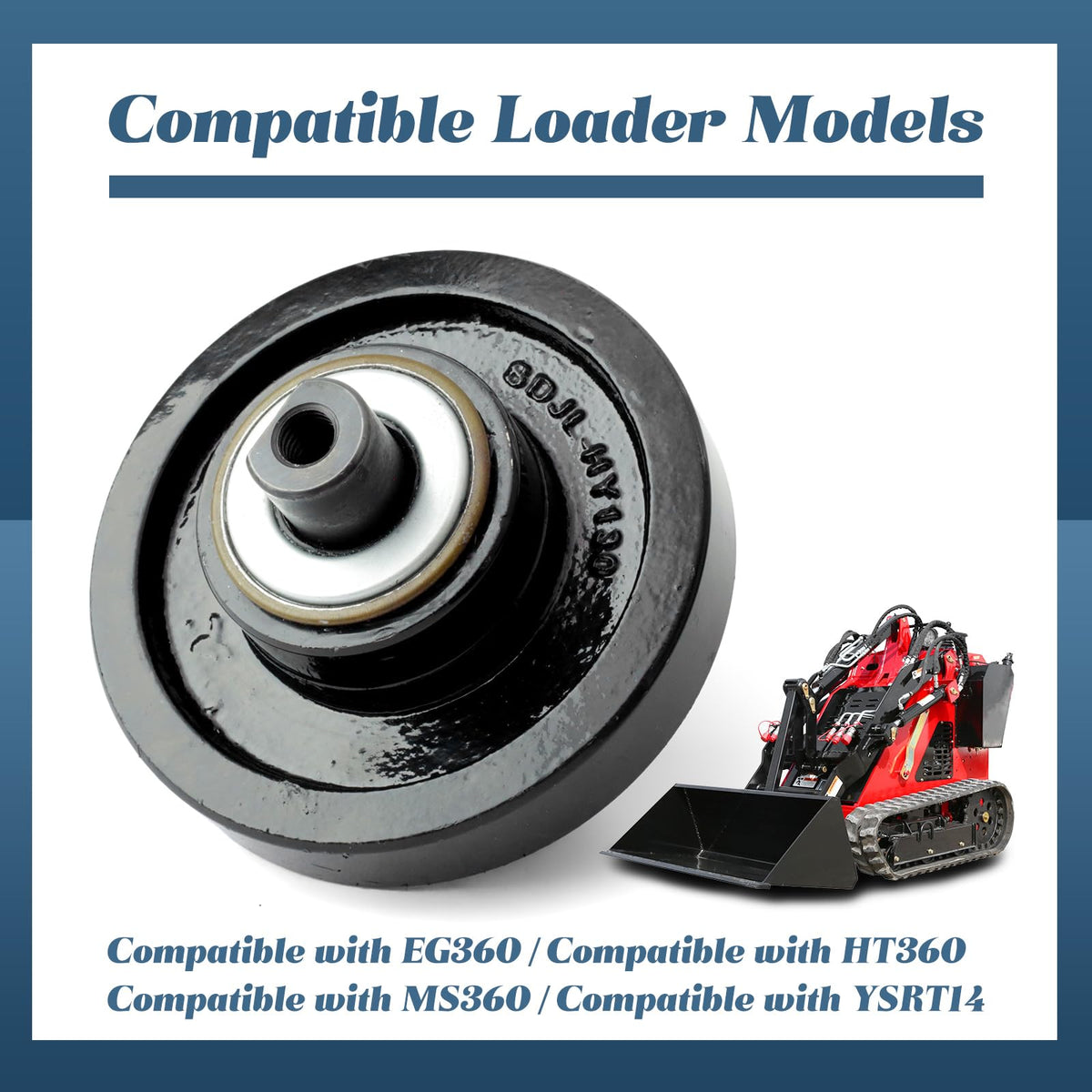 Rear Idler Wheel Compatible with Mini Skid Steer Track Loader