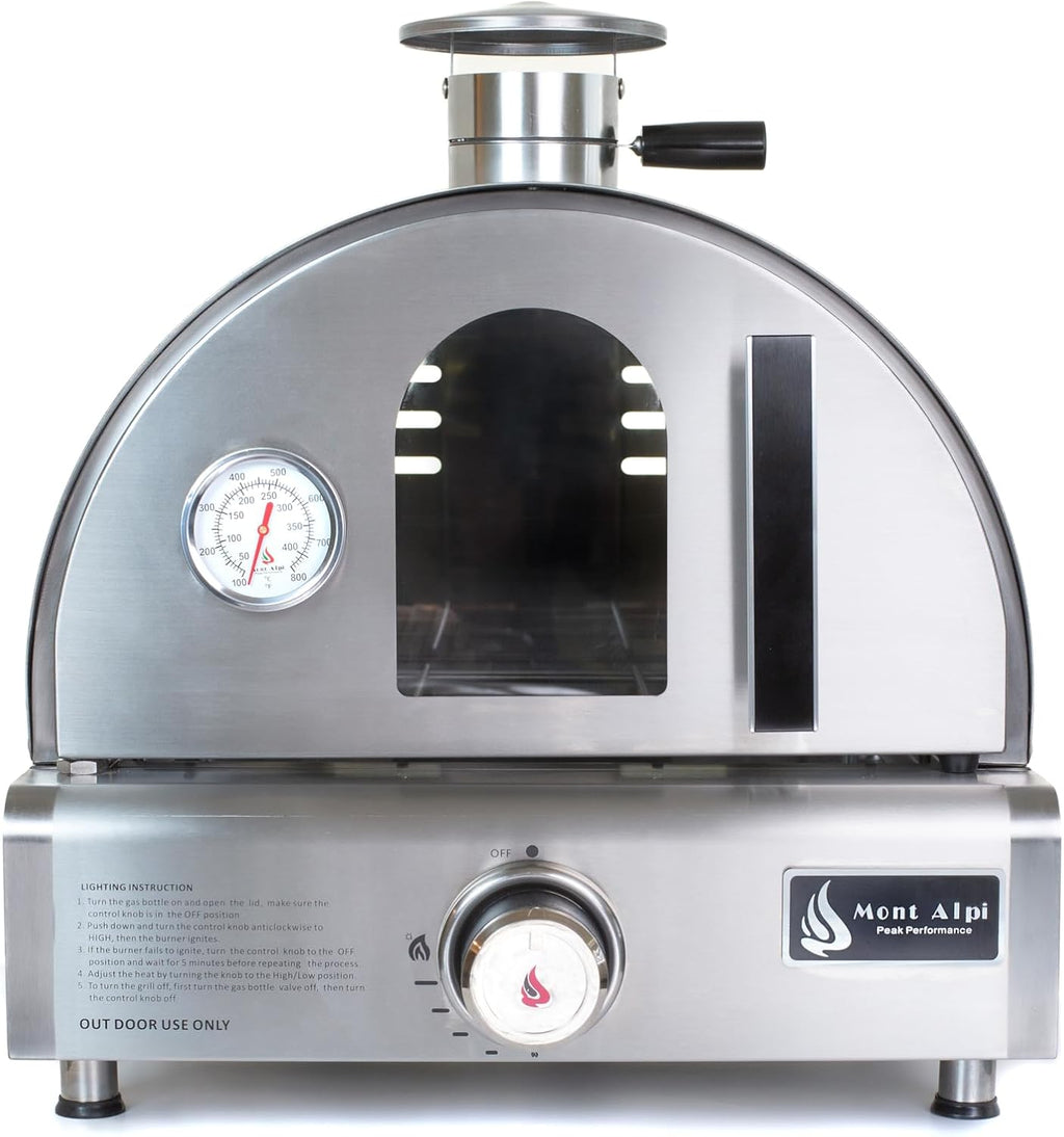 17"W x 18"D x 19"H Stainless Steel Premium Outdoor Kitchen Countertop Table Top Portable Propane Gas Pizza Oven with