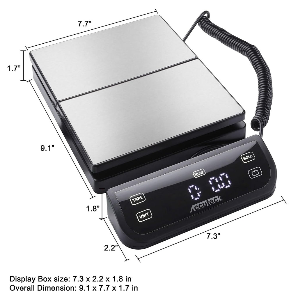 8880 High Accuracy Digital Shipping Scale and Postal Scale, 0.1oz Precision (Stainless Steel with Touch Screen, 150LB)